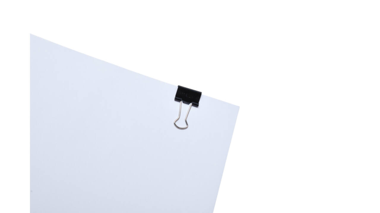 Papierklem MAUL 215 foldback 16mm capaciteit 5mm zwart 12 stuks