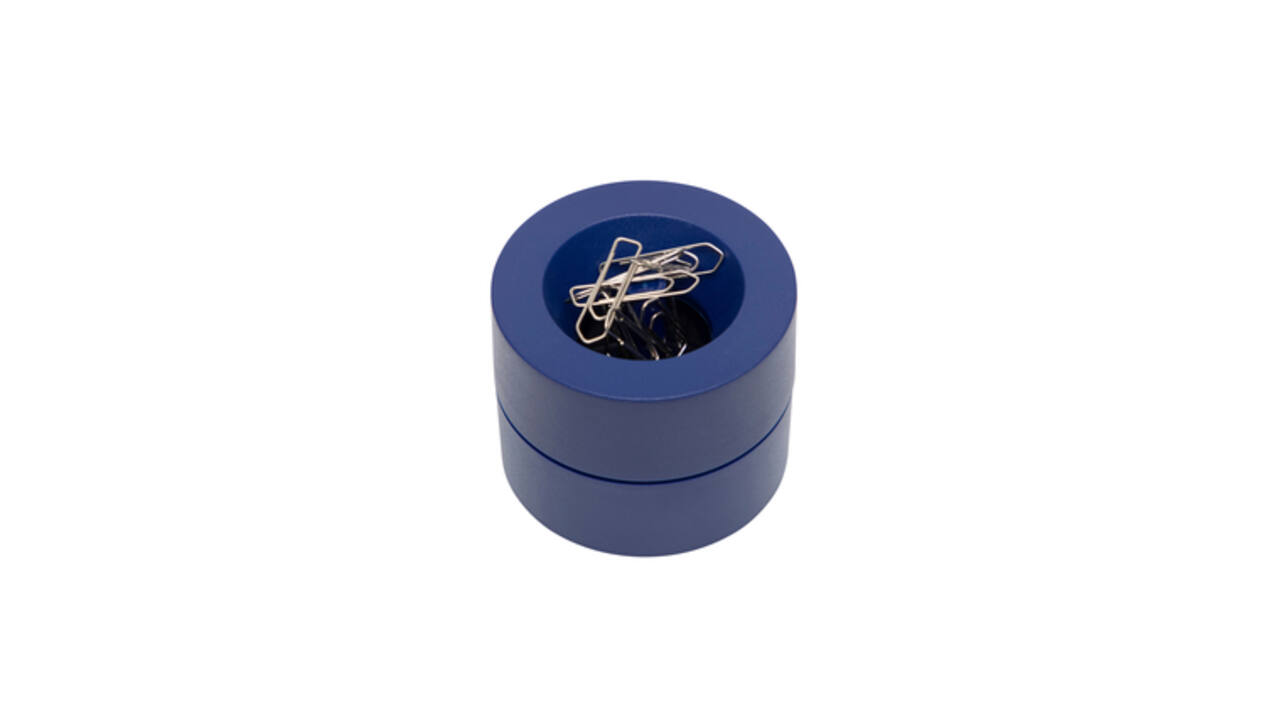 Papercliphouder MAUL Pro magnetisch Ø73x60mm blauw