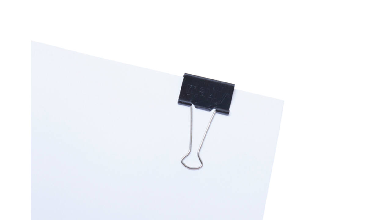 Papierklem MAUL foldback 215 19mm zwart 6 stuks