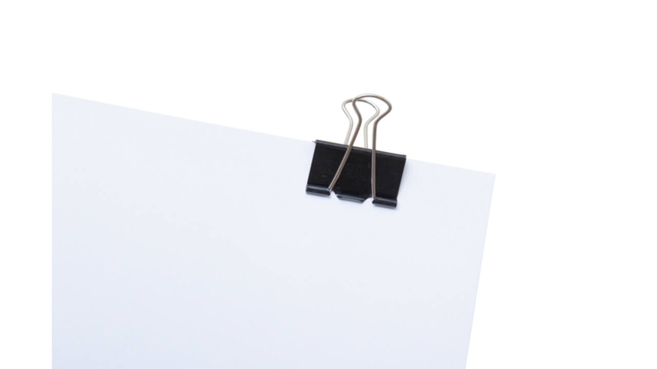 Papierklem MAUL foldback 215 19mm zwart 6 stuks