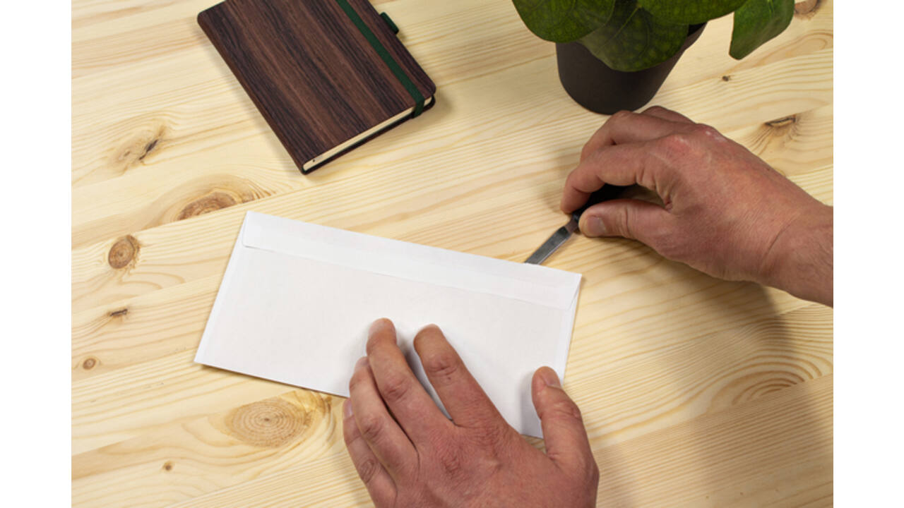 Briefopener Westcott metaal met kunststof grip zwart