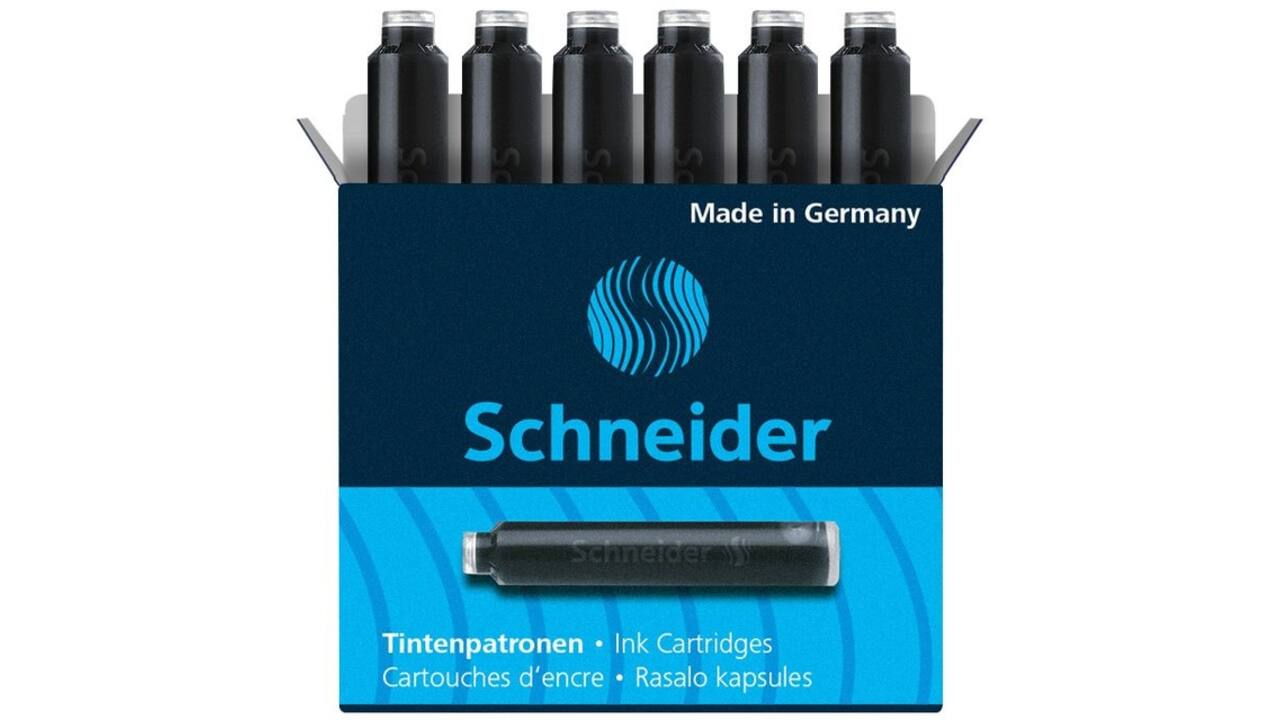Inktpatroon Schneider din zwart doos à 6 stuks