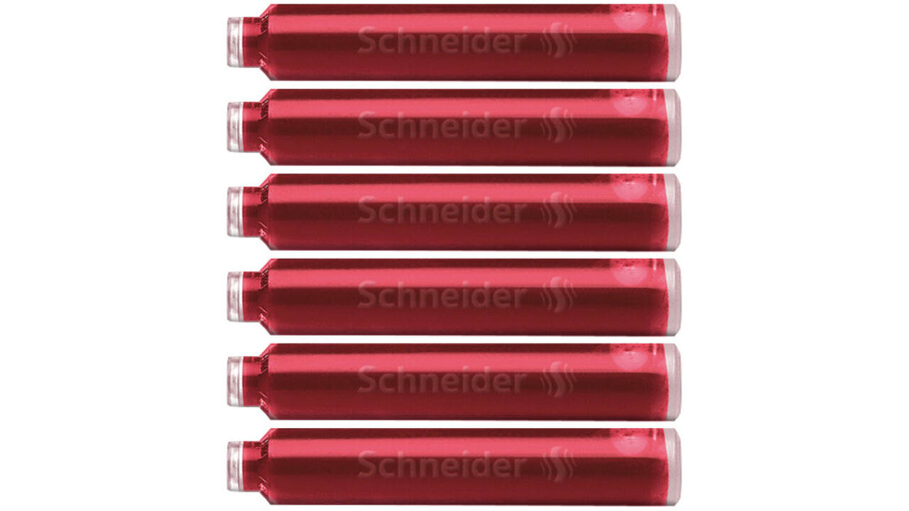 Inktpatroon Schneider din rood doos à 6 stuks