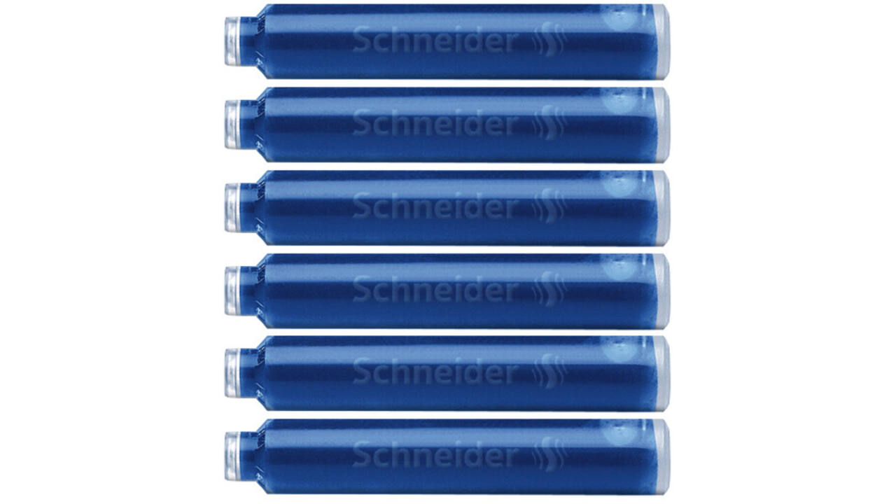Inktpatroon Schneider din blauw doos à 6 stuks