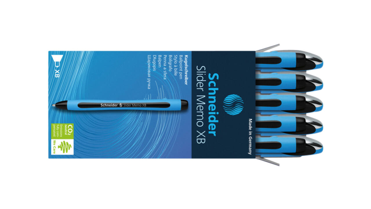 Balpen Schneider Slider Memo extra breed zwart