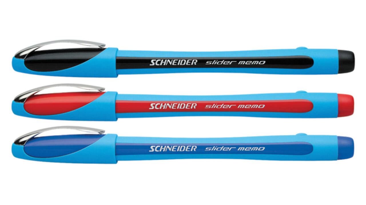 Balpen Schneider Slider Memo extra breed zwart