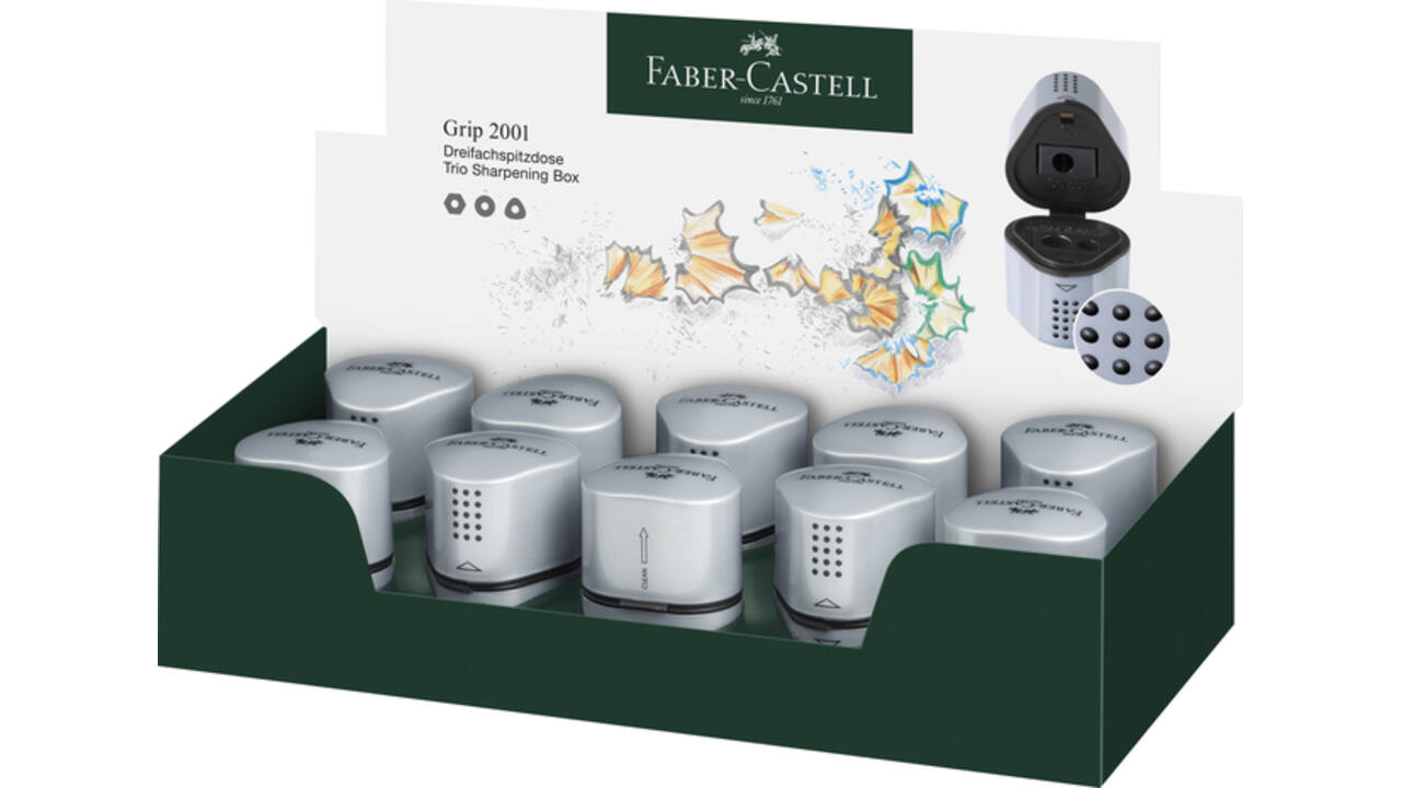 Puntenslijper Faber-Castell 2001 trio grip zilver