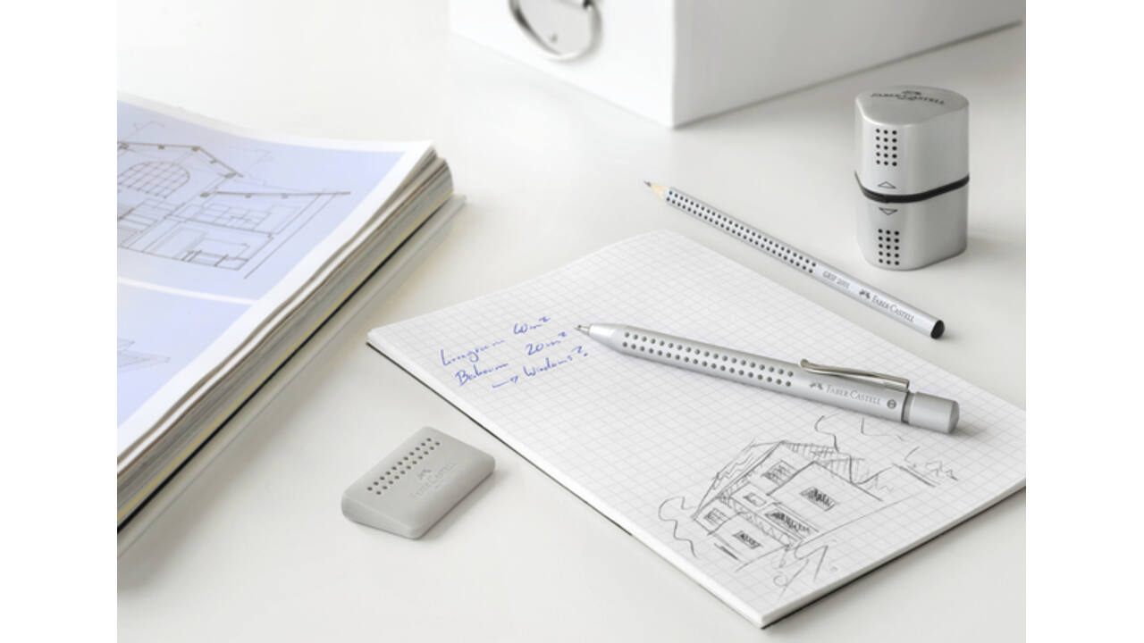 Puntenslijper Faber-Castell 2001 trio grip zilver