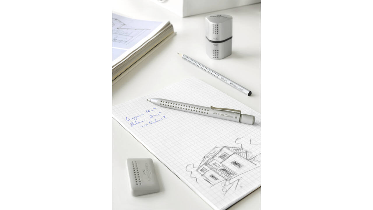 Puntenslijper Faber-Castell 2001 trio grip zilver