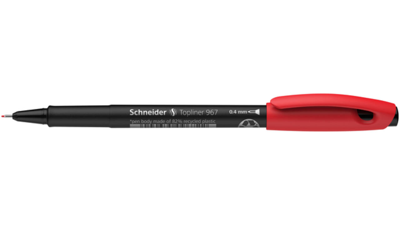 Fineliner Schneider Topliner 967 0.4mm rood