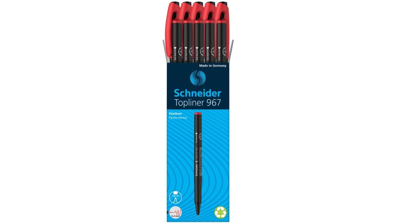 Fineliner Schneider Topliner 967 0.4mm rood
