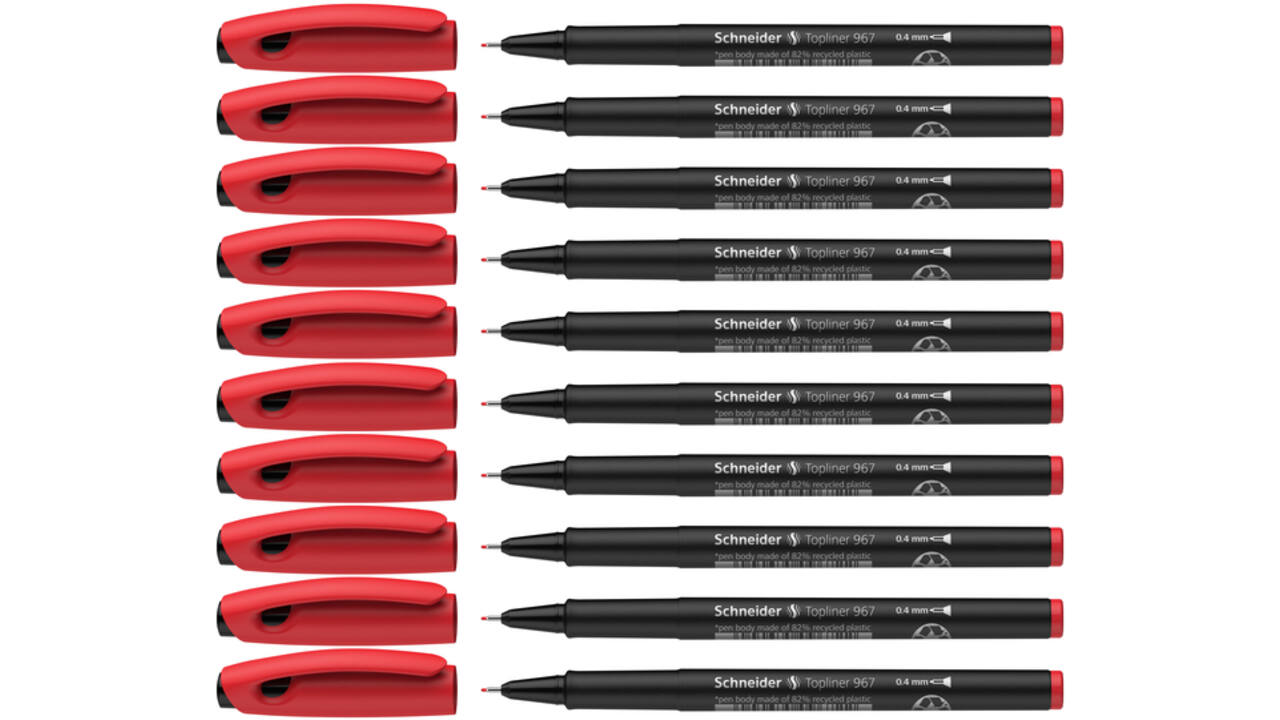 Fineliner Schneider Topliner 967 0.4mm rood