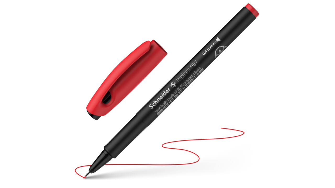 Fineliner Schneider Topliner 967 0.4mm rood