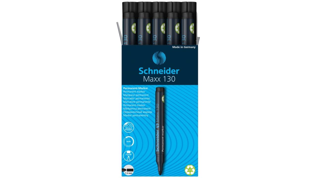 Permanent marker Schneider Maxx 130 rond 1-3mm zwart