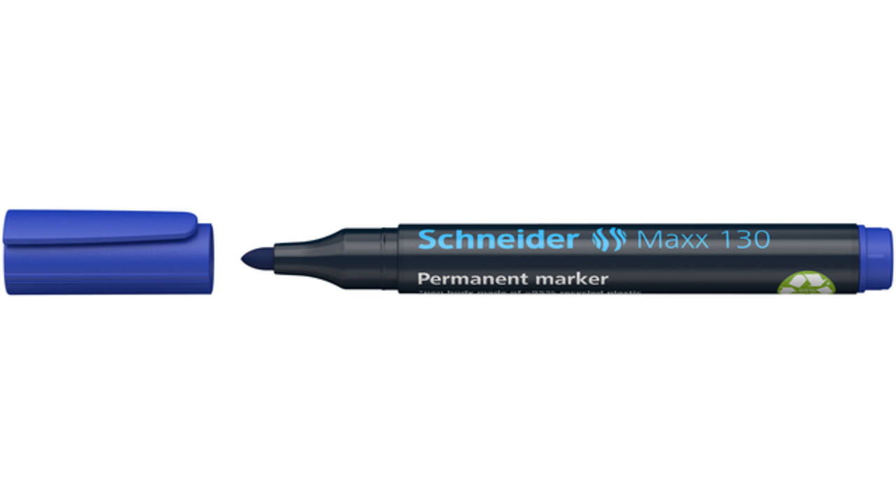 Permanent marker Schneider Maxx 130 rond 1-3mm blauw