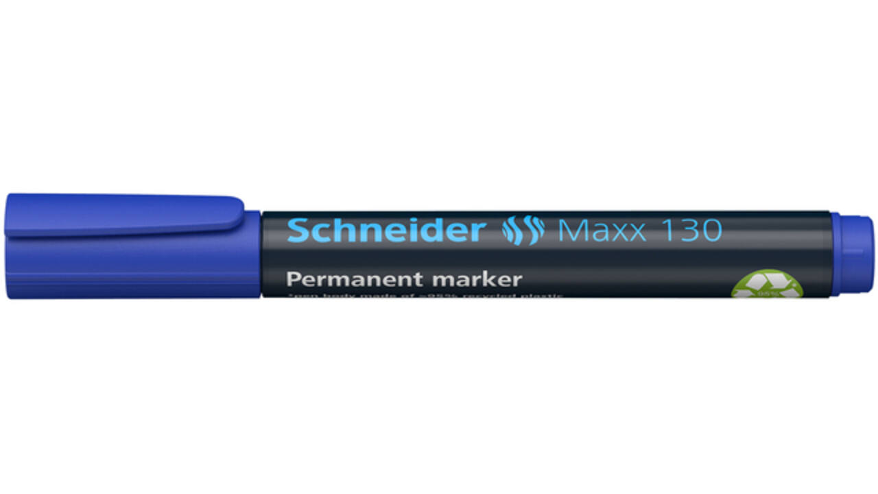 Permanent marker Schneider Maxx 130 rond 1-3mm blauw