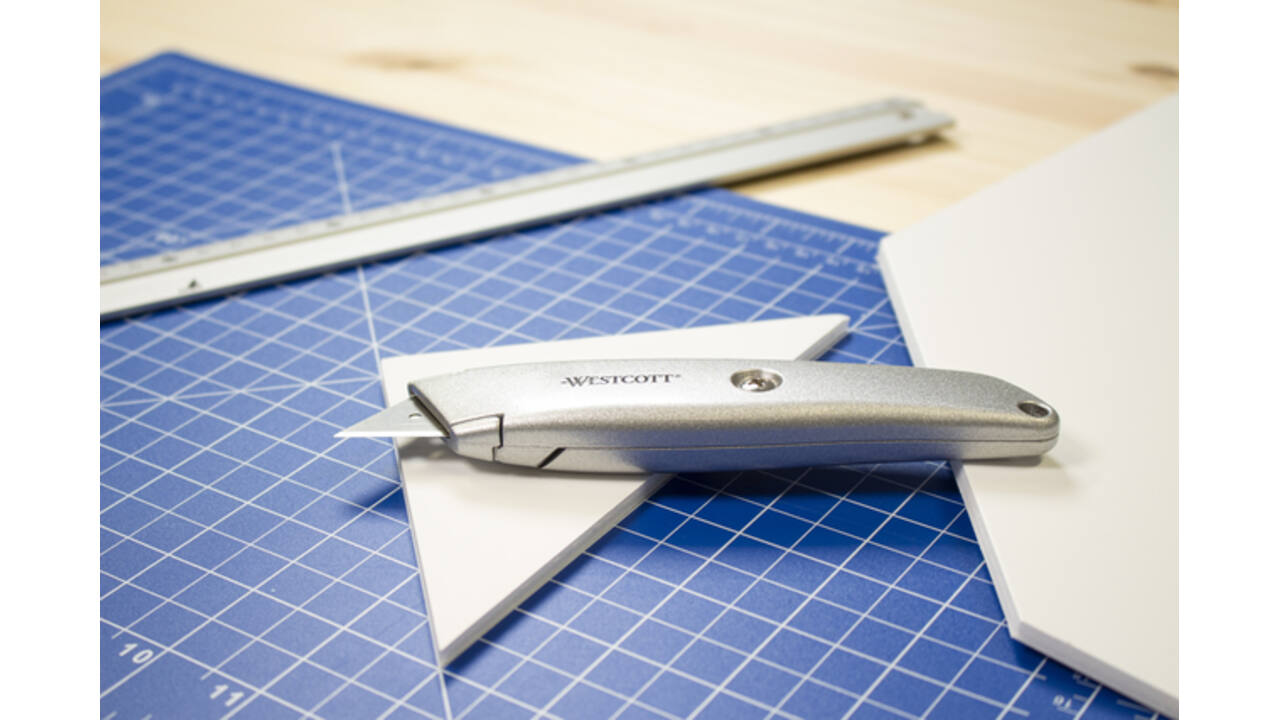 Snijmes Westcott trapezium 18mm met schuifsluiting  aluminium