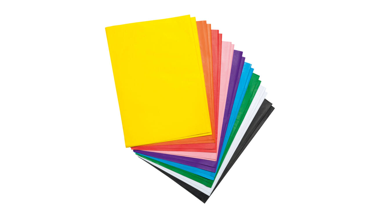 Transparant papier Folia 70x100cm 42gr assorti kleuren