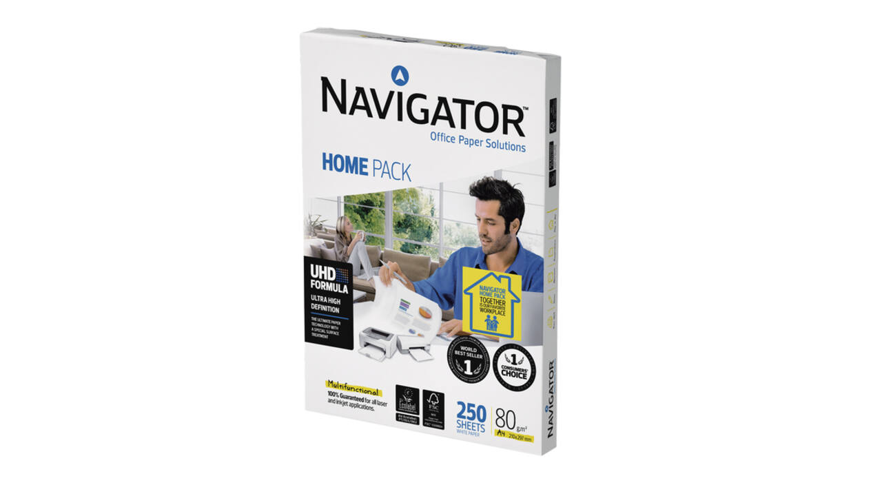 Kopieerpapier Navigator Homepack A4 80gr wit 250 vel