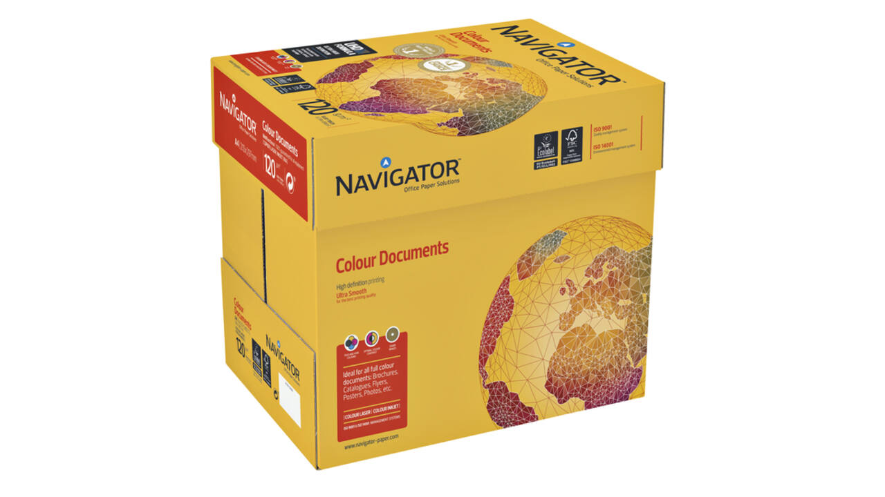 Kopieerpapier Navigator Colour Documents A4 120gr wit 250 vel