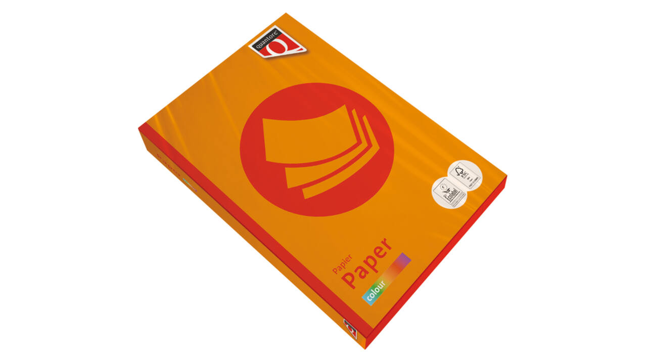 Kopieerpapier Quantore Colour A4 80gr oranje 500 vel