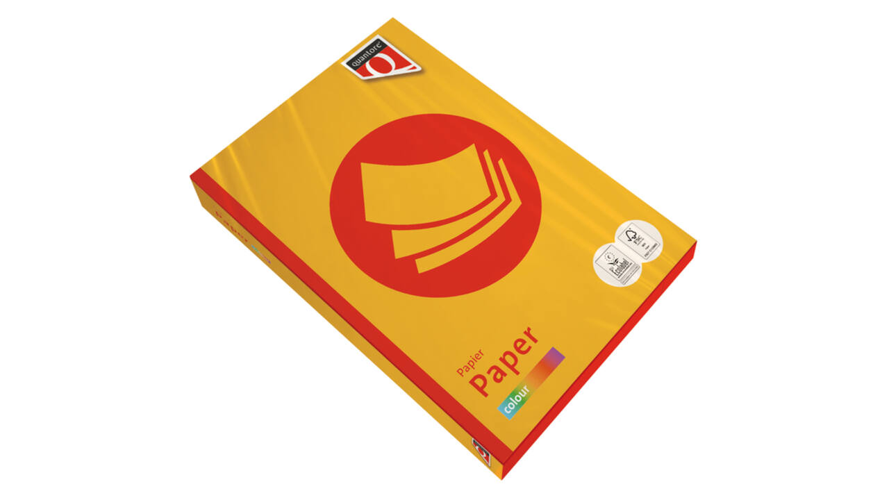 Kopieerpapier Quantore Colour A4 80gr diepgeel 500 vel