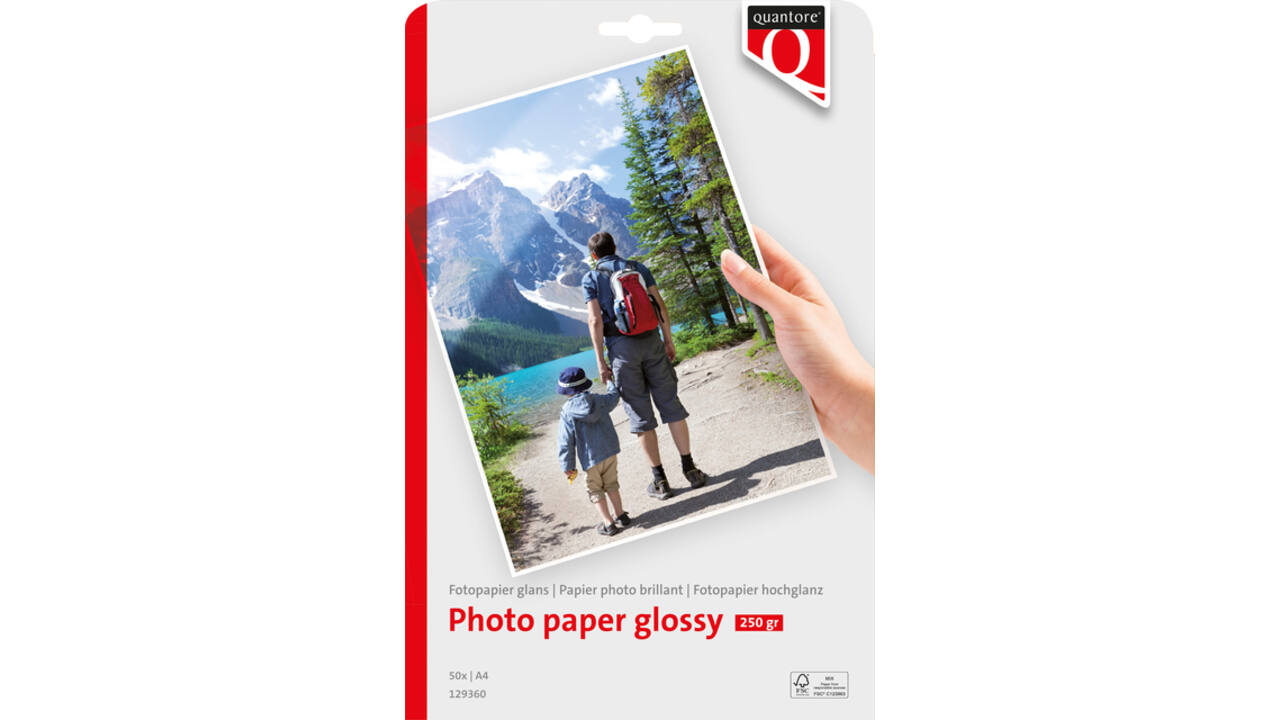 Fotopapier Quantore A4 glans 50 vel 250gr