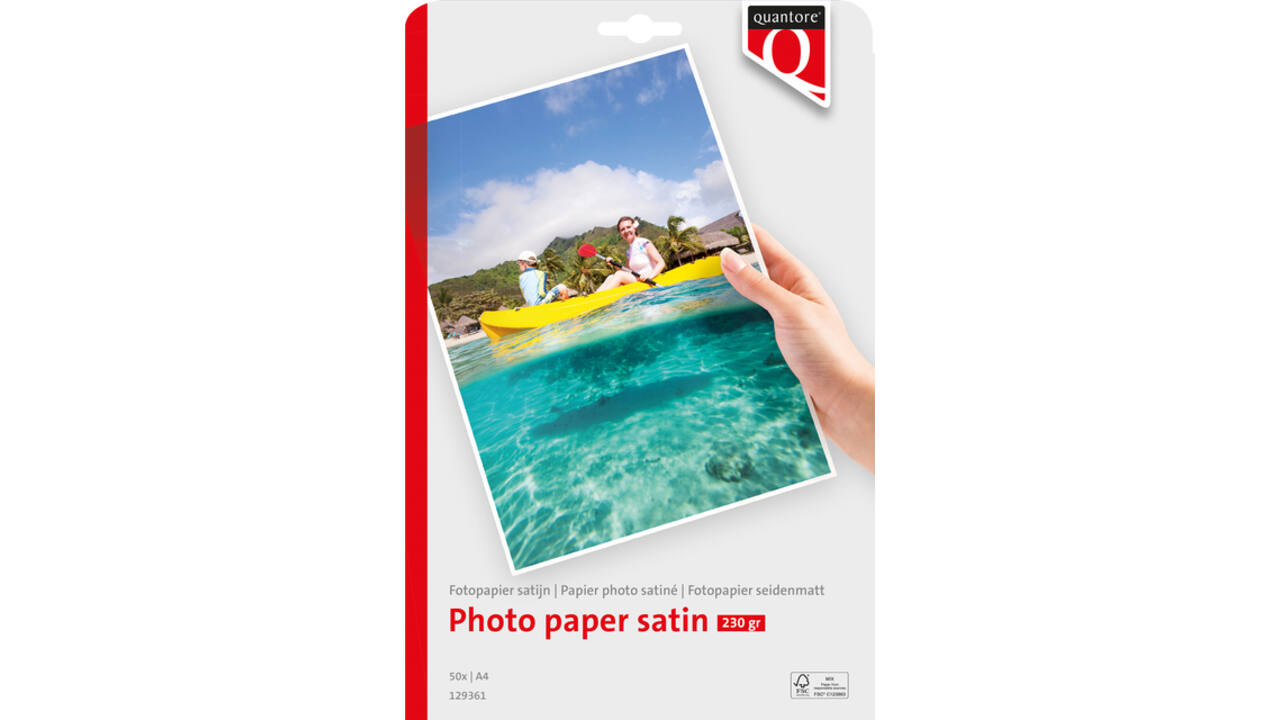 Fotopapier Quantore A4 satijn 50 vel 230gr