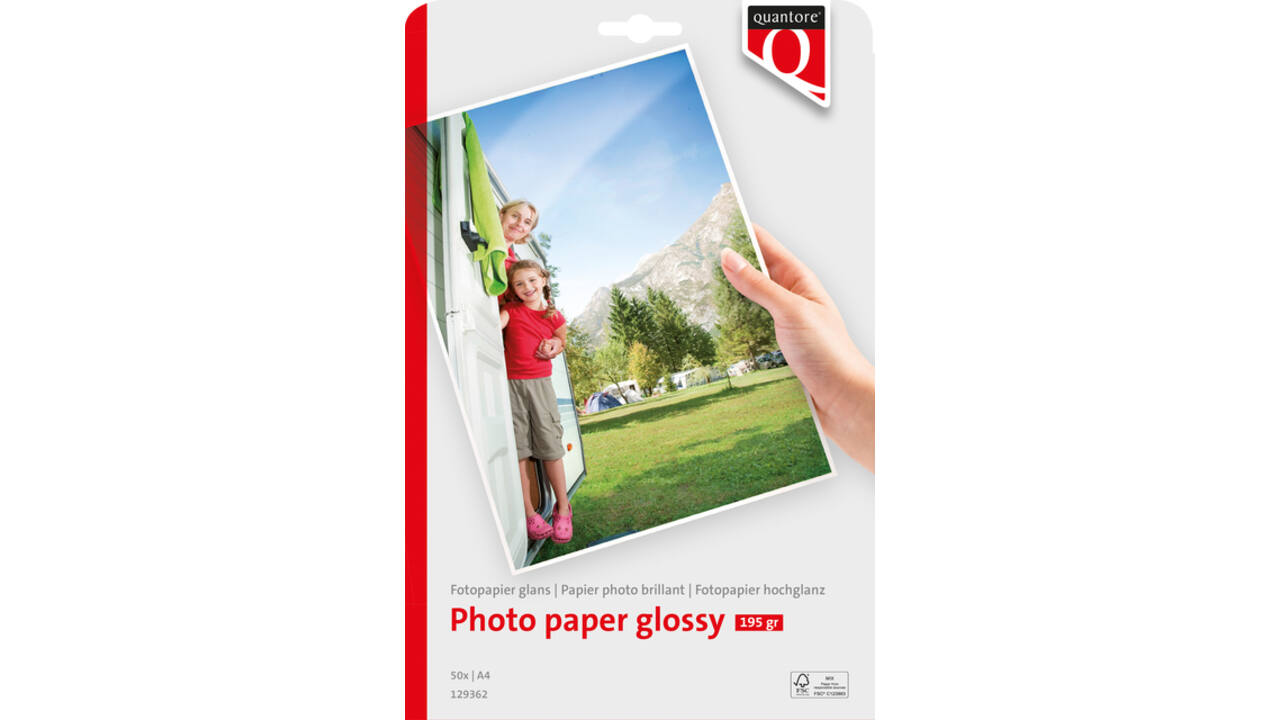 Fotopapier Quantore A4 glans 50 vel 195gr
