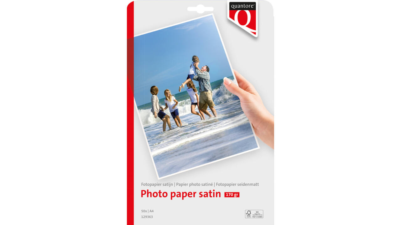 Fotopapier Quantore A4 satijn mat 50vel 170gr