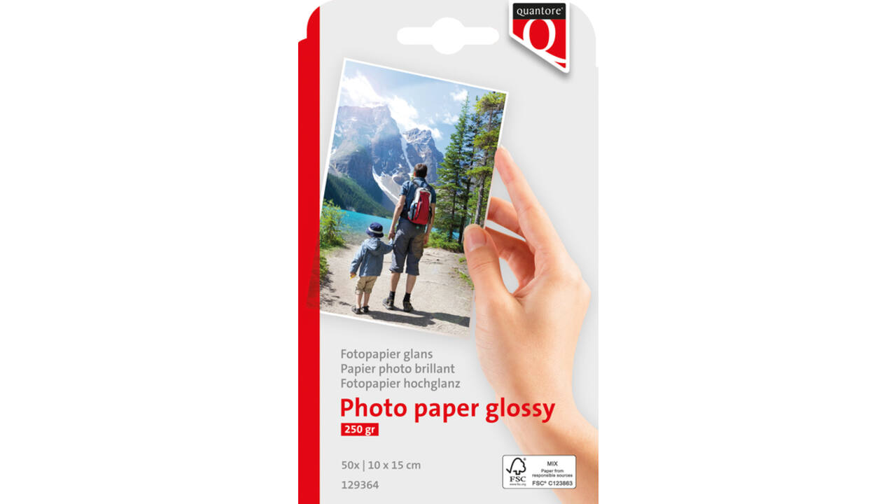 Fotopapier Quantore 10x15cm glans 50 vel 250gr