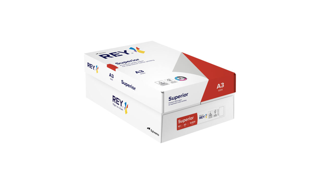 Kopieerpapier Rey Superior A3 80gr wit 500 vel