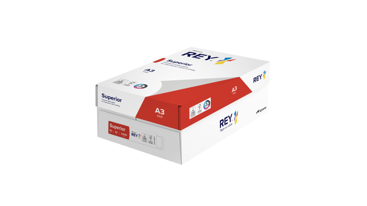 Kopieerpapier Rey Superior A3 80gr wit 500 vel