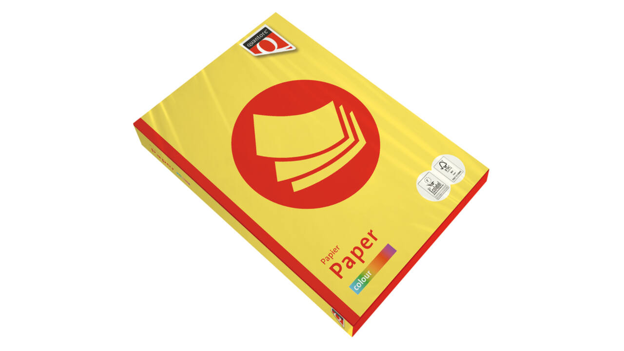 Kopieerpapier Quantore Colour A3 80gr zwavelgeel 500 vel