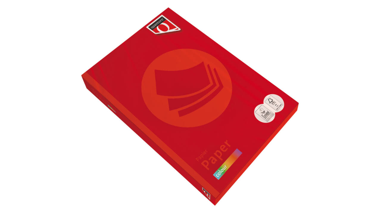 Kopieerpapier Quantore Colour A3 120gr felrood 250 vel