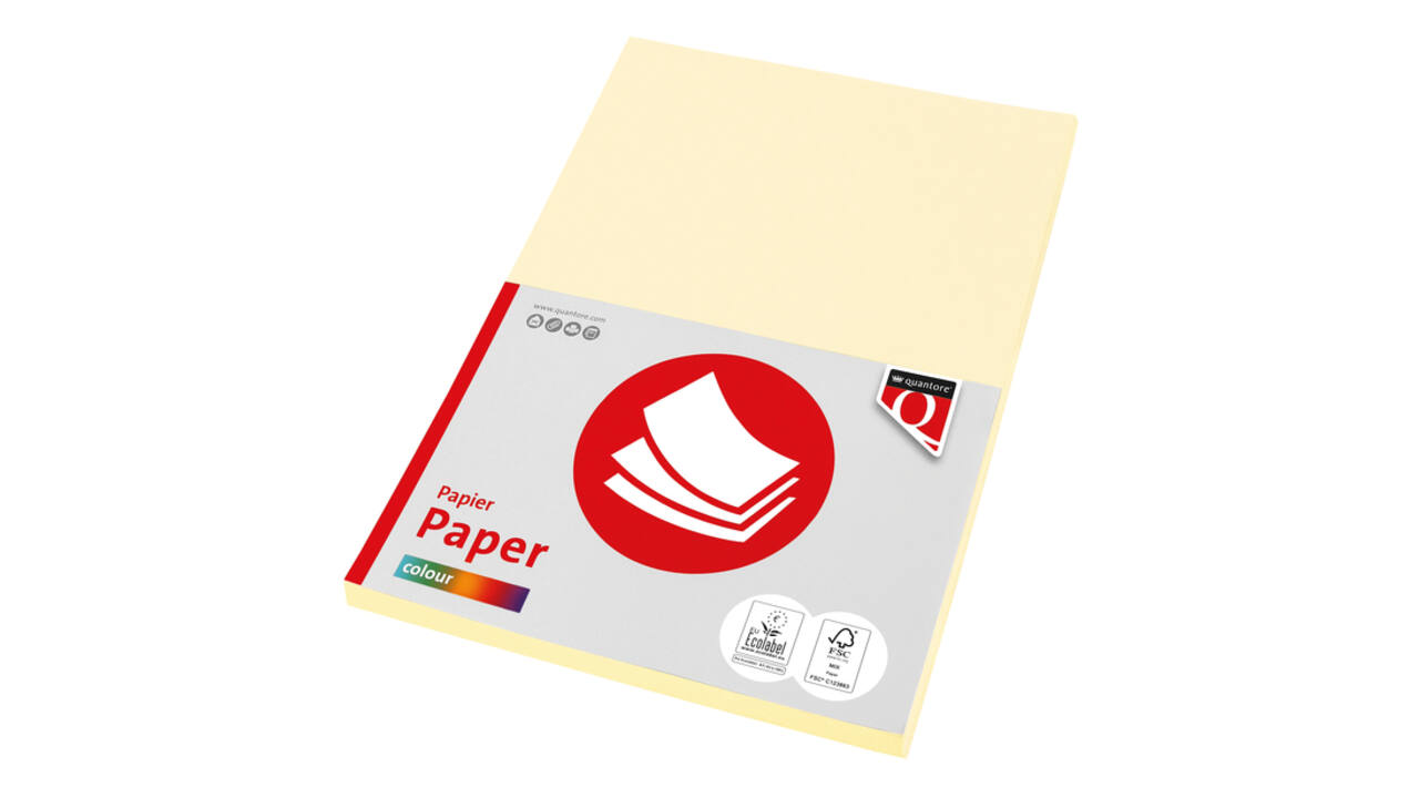 Kopieerpapier Quantore Colour A4 80gr ivoor 100 vel
