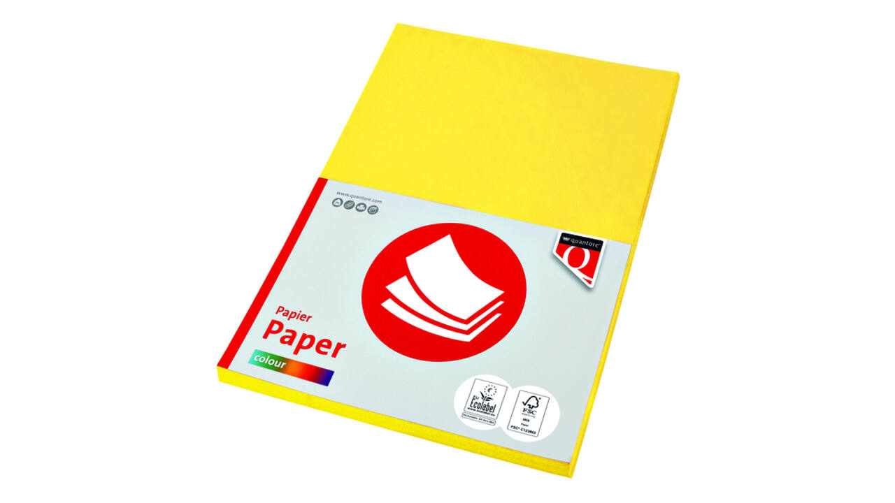 Kopieerpapier Quantore Colour A4 160gr geel 50 vel