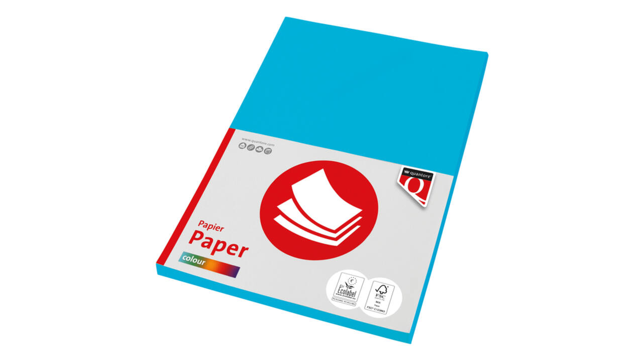 Kopieerpapier Quantore Colour A4 160gr azuurblauw 50 vel