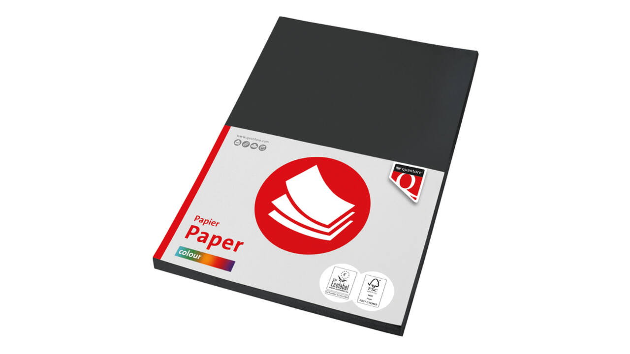 Kopieerpapier Quantore Colour A4 160gr zwart 50 vel