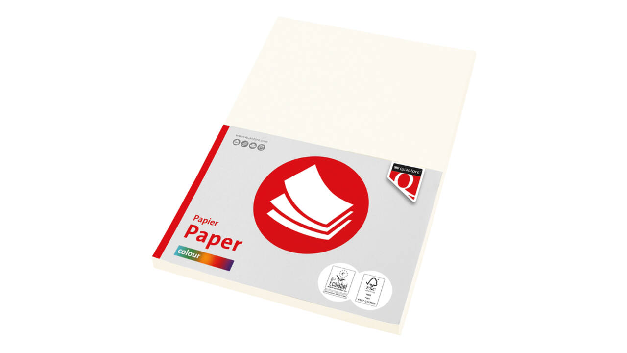 Kopieerpapier Quantore Colour A4 160gr roomwit 50 vel