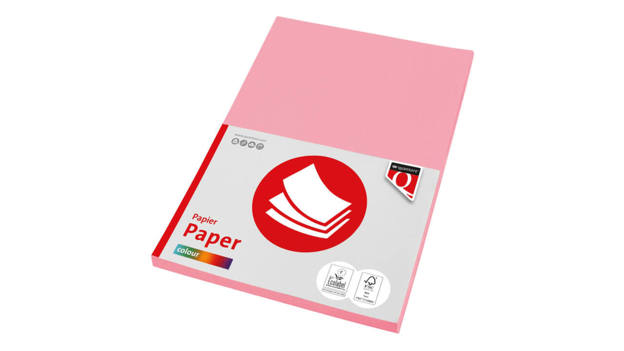Kopieerpapier Quantore Colour A4 160gr roze 50 vel