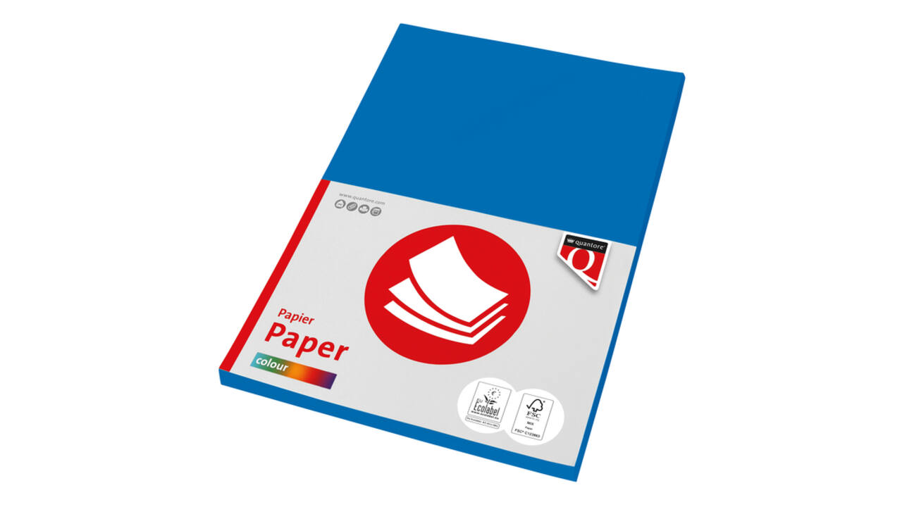Kopieerpapier Quantore Colour A4 160gr diepblauw 50 vel