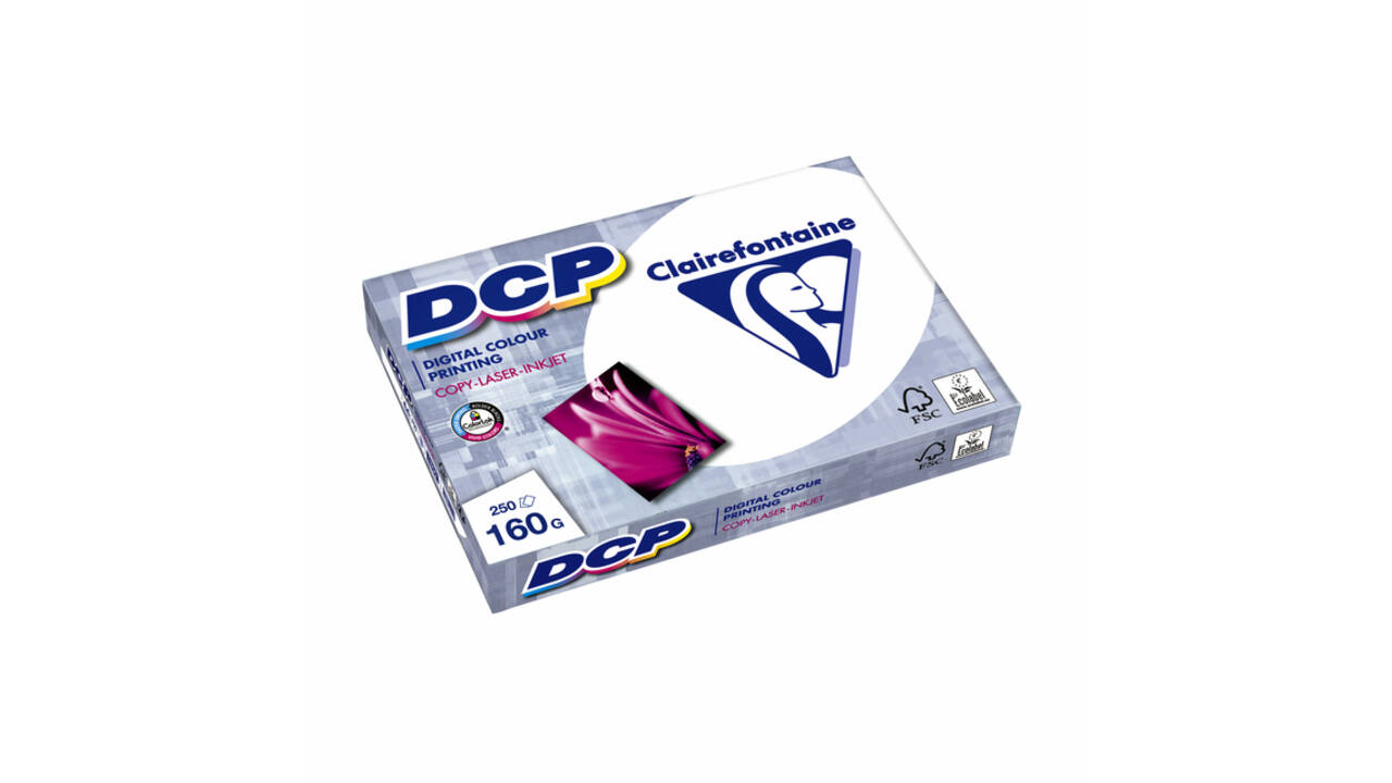Laserpapier Clairefontaine DCP A4 160gr wit 250 vel