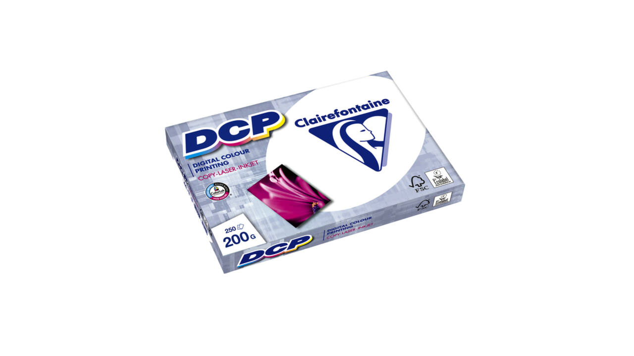 Laserpapier Clairefontaine DCP A4 200gr wit 250 vel