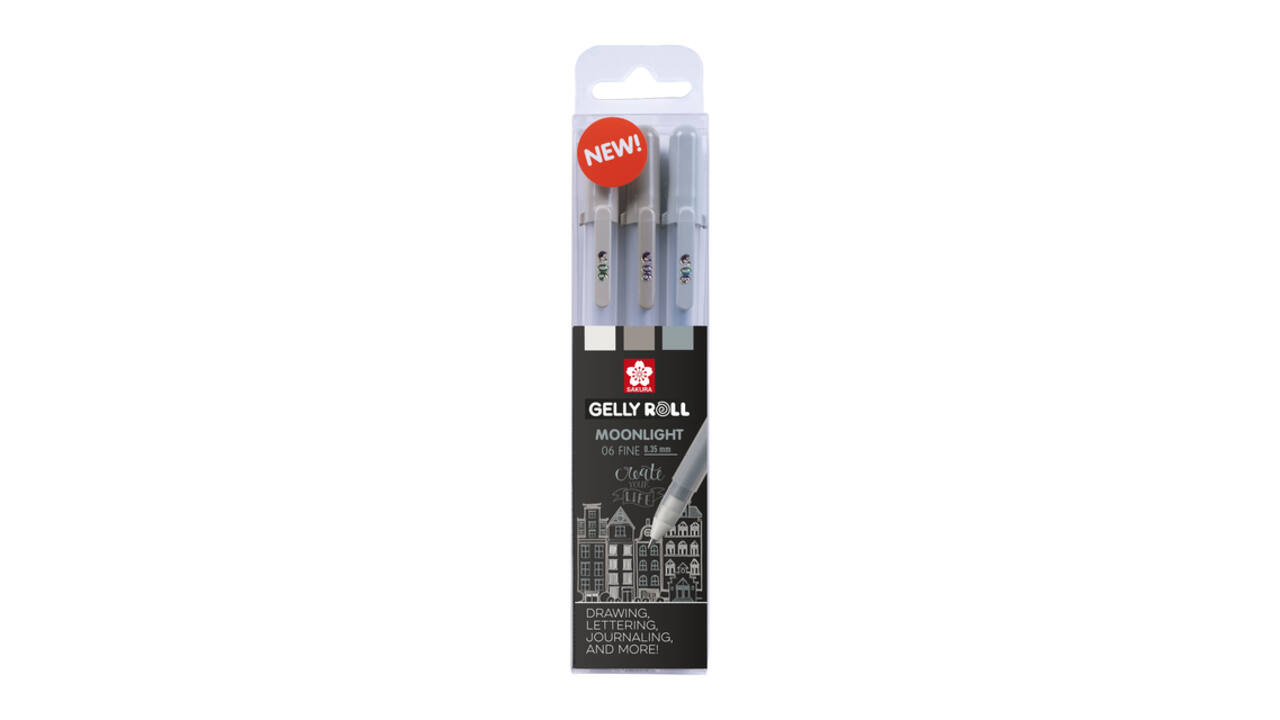 Gelschrijver Sakura Gelly Roll Moonlight 06 urban set à 3 kleuren