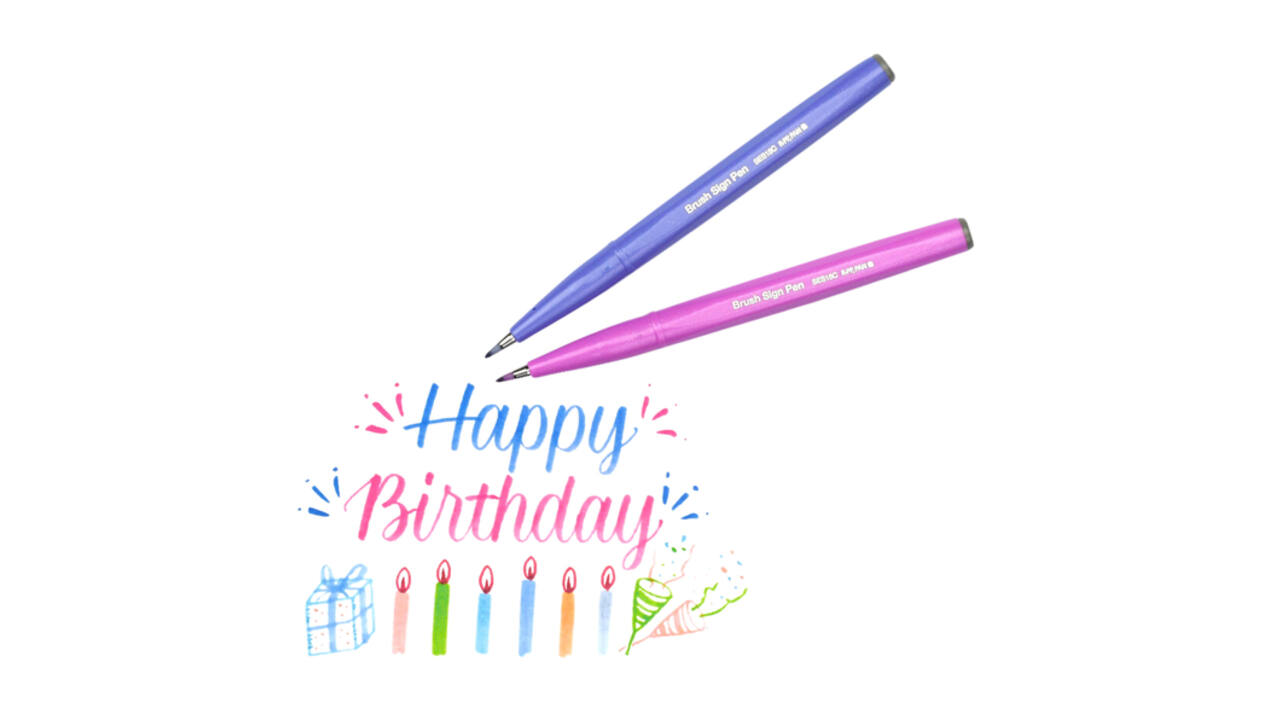 Brushpen Pentel Sign SES15C pastel assorti 12 stuks