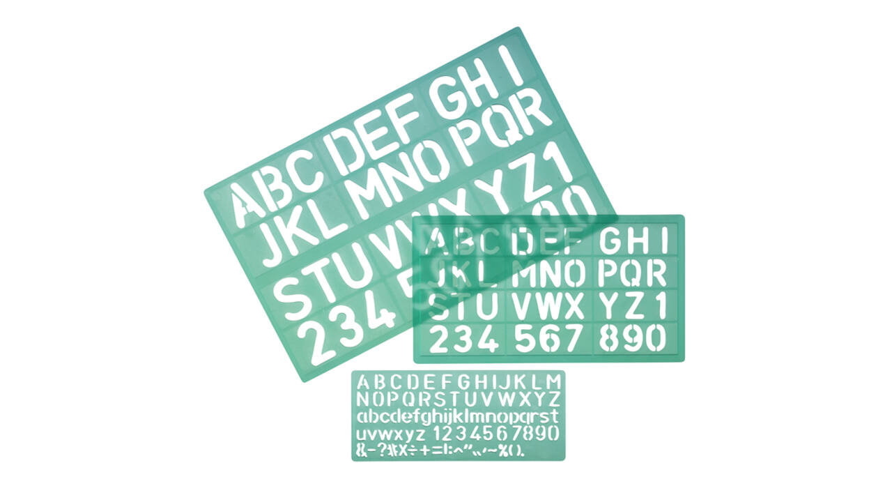 Lettersjabloon Linex hoofletters/letters/cijfers set á 3 stuks