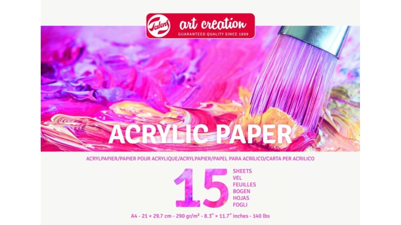 Acrylverfpapier Talens Art Creation A4 15 vel 290gr