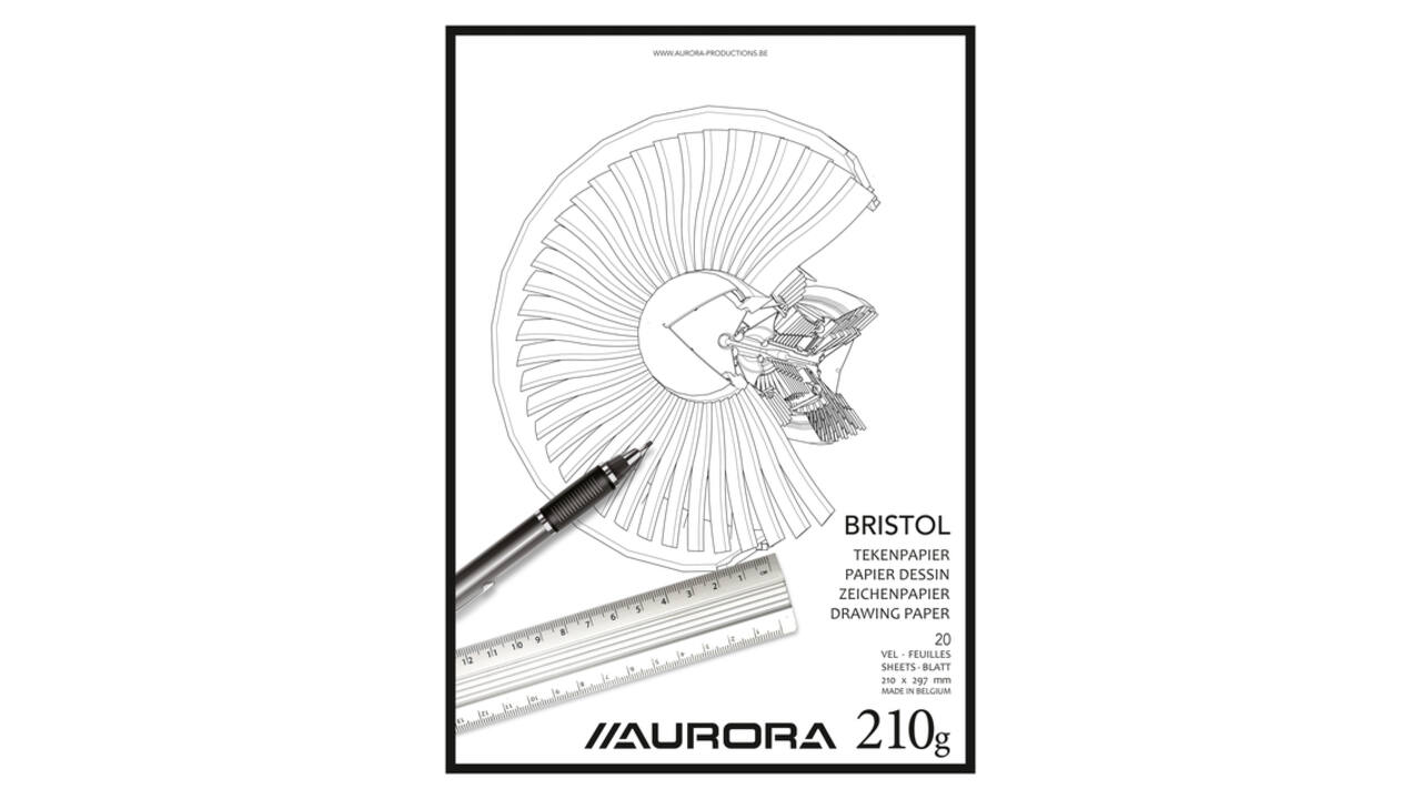 Tekenblok Aurora A4 20 vel 210 gram Bristol papier