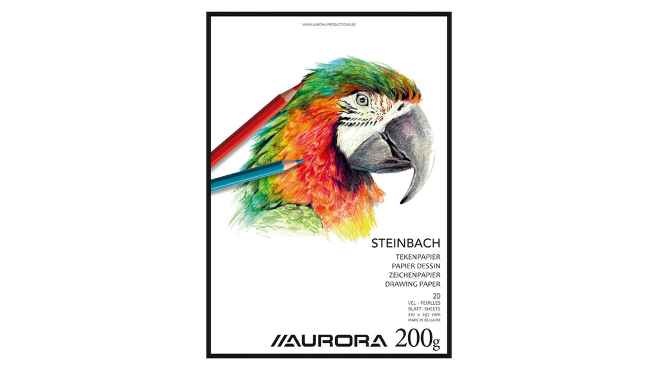 Tekenblok Aurora A4 20 vel 200 gram Steinbach papier